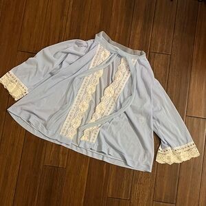 Vintage handmade Light Blue lingerie nightrobe